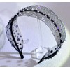 J's select Women's Party Dance Headband, Hair Accessory, Black, Rhinestone