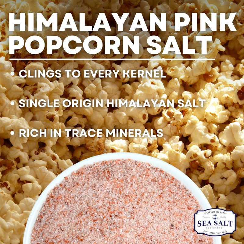 Himalayan Pink Popcorn Salt Seasoning, Single Origin Fine Himalayan Pink