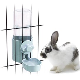 17oz No Leak Rabbit Waterer Feeder, No Drip Water Feeder Water Bowl for Guinea Pig Hamster Chinchilla Ferret Small Animal