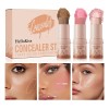 Set De 3 Espátula Lasting Contouring Stick Contorno Blush