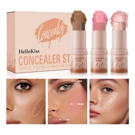 Set De 3 Espátula Lasting Contouring Stick Contorno Blush