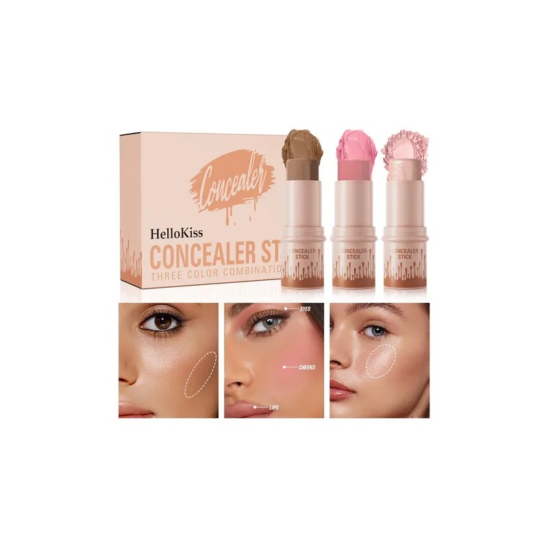Set De 3 Espátula Lasting Contouring Stick Contorno Blush