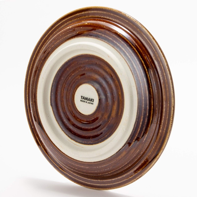 TAMAKI T-893128 Rashic Platter Brown, 10.4 x 1.4 inches (26.5