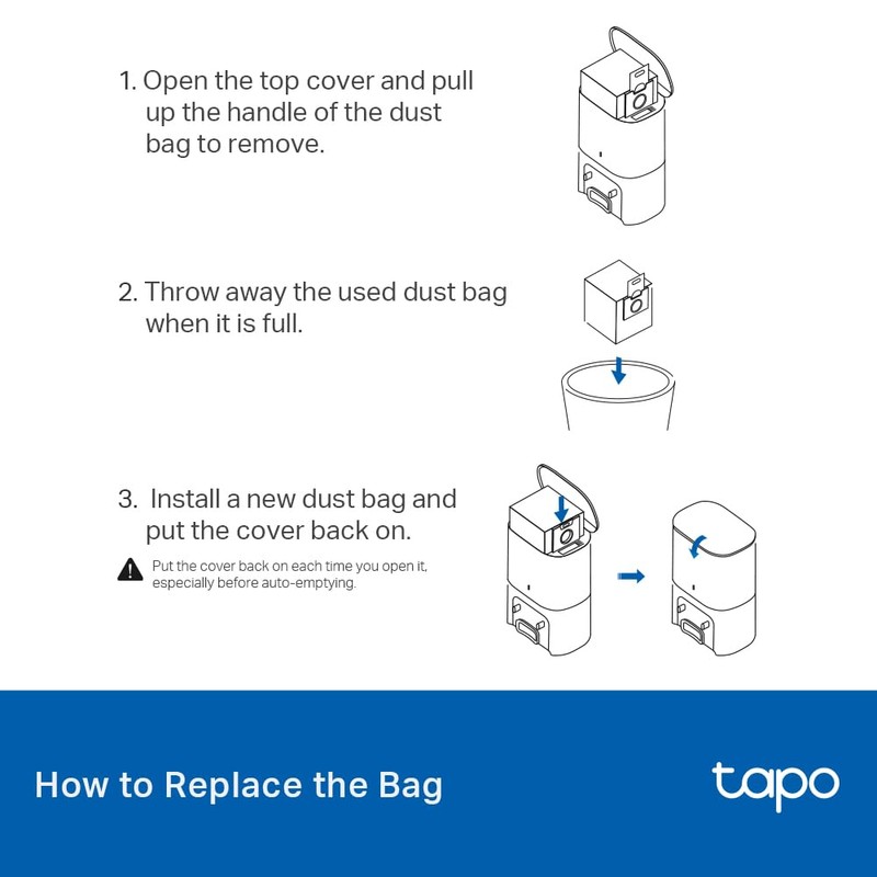 Tapo Dust Bag Replacement – Includes Easy to Replace 5x