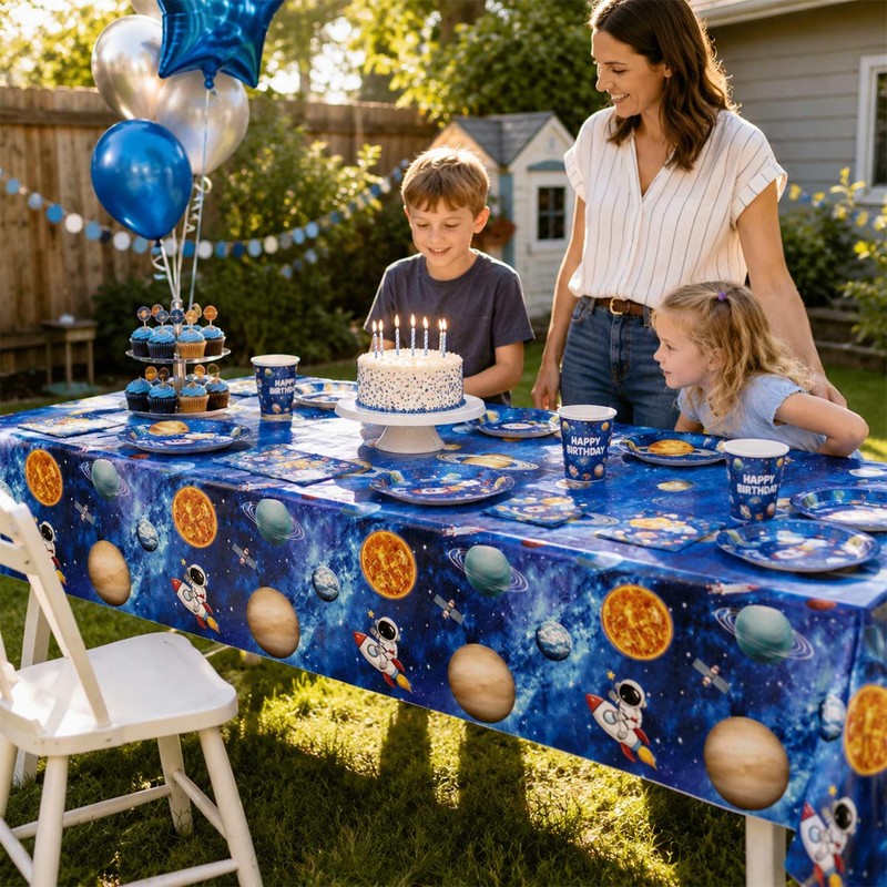 Heboland Astronaut Space Party Tablecloth, 137x274cm, 2 Pack