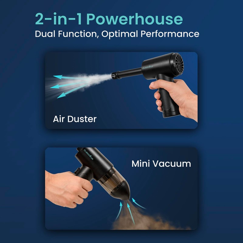 CLEANNINJA Compressed Air Duster - 5 Gear 100,000 RPM Air