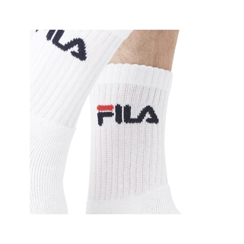 FILA Men's Casual Socks (Pack of 12), black / white