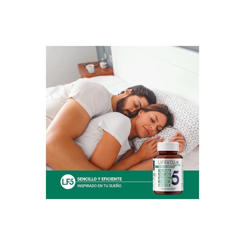 LIFEED Sleep Magnesio, Valeriana, Pasiflora 45 Cápsulas 745mg pporción