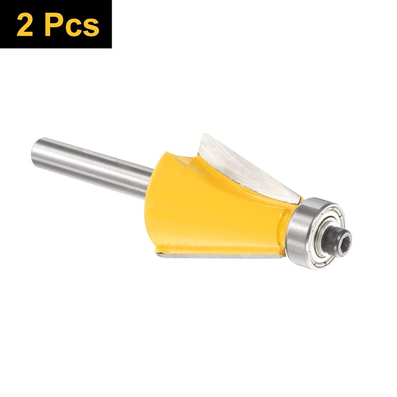 sourcing map 2pcs 15 Degree Chamfer Router Bit 1/4 Inch