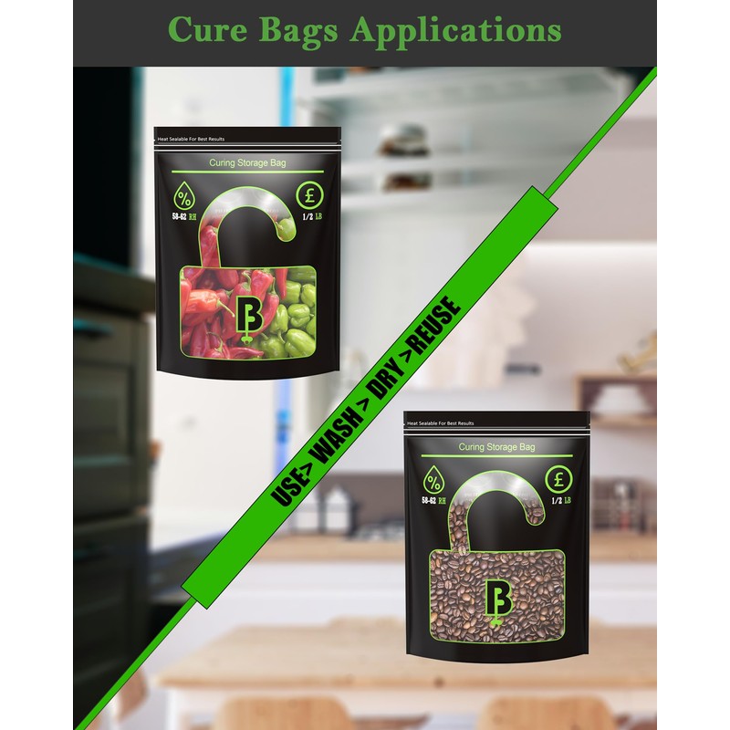 Curing Storage Bags - 1/2 LB Reusable Humidity Control Bags