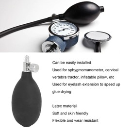 Blood Pressure Latex Bulb, Pack of 2 Latex Blood Pressure Bulb Replacement Inflation Blood Pressure Monitor Bulb Pump with Air Release Valve
