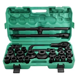 VAIDPRO 26-Pieces 3/4" and 1" DR Heavy Duty Drive Impact Socket Set, 6-Point (21-50 mm and 55-65 mm) Metric Socket Set, Mechanic Tool Socket Ratchet Wrench Set, for Auto Repairing & Household