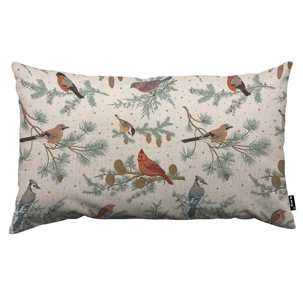 TKS MITLAN Winter Birds Pillow Covers 12 x 20 Inch