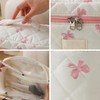Bow Cosmetic Bag - Quilted Toiletry Bag | Large Cosmetic