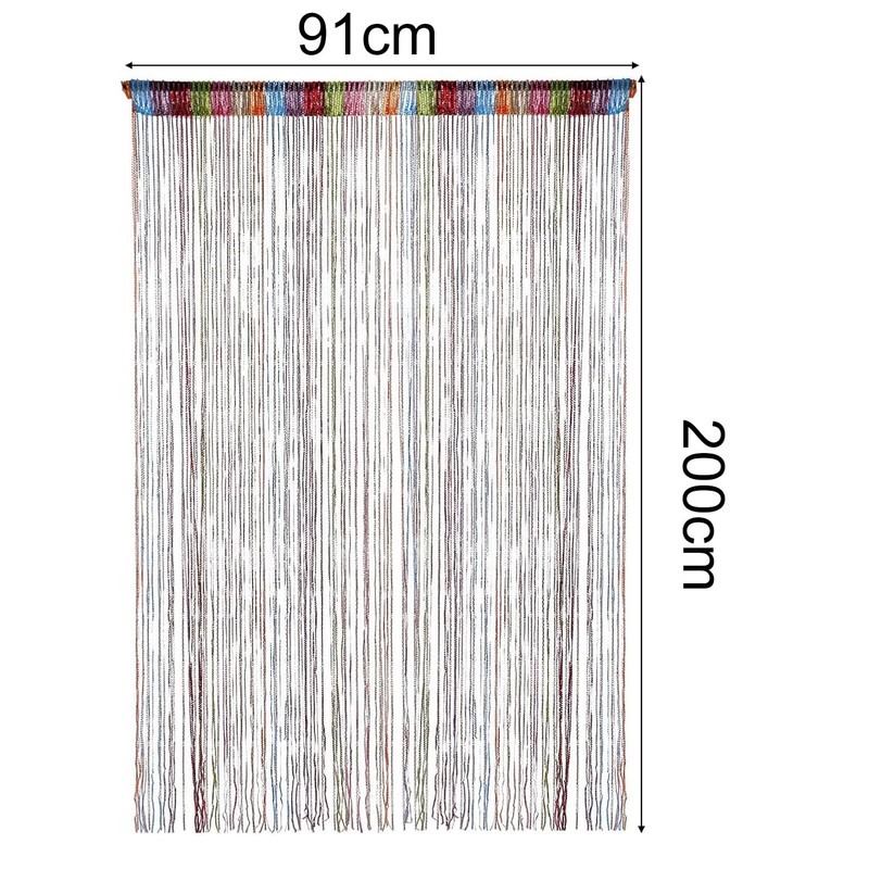 Ousuwo Rainbow Sparkle Thread Curtain for Doorway & Background Decor