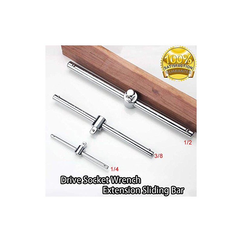 Drive Sliding Wrench Breaker Bar 1/4inch 3/8inch 1/2inch Adjustable T-Handle