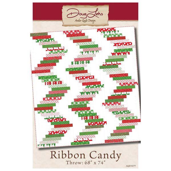 Ribbon Candy Quilt Pattern, Finished Size 68" by 74" (Throw),