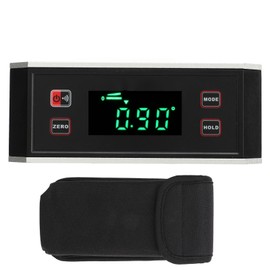 Digital Angle Finder V Groove Magnetic Base Waterproof LCD Backlit Screen Inclinometer Protractor for Decoration