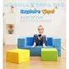 Elftopia Modular Kids Sofa,Toddler Couch Foam Armchair for Kids,Children Convertible