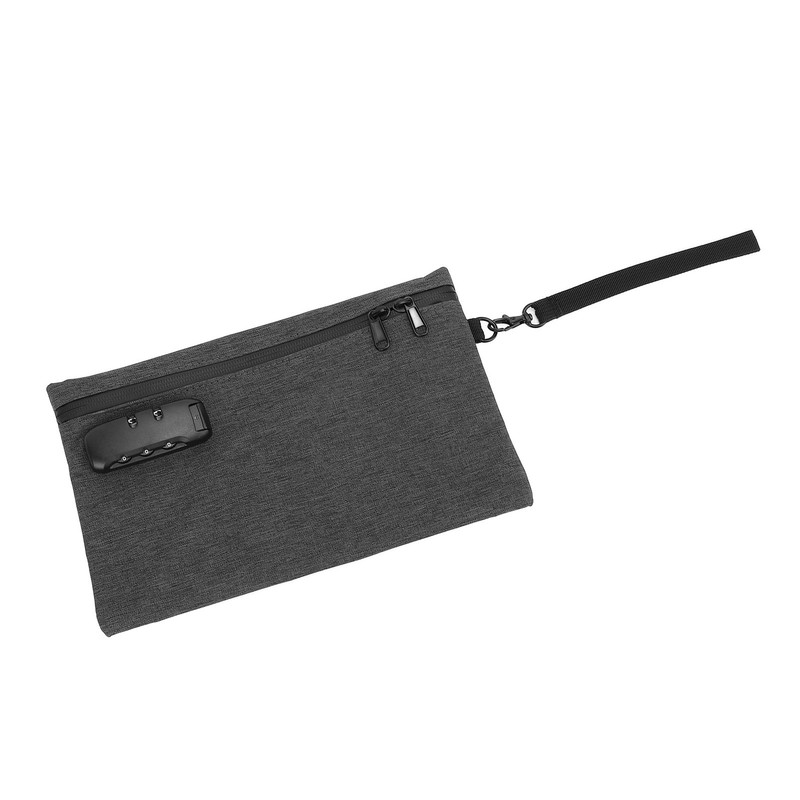 Activated Carbon Smell Proof Bag with Combination Lock Gray Smell