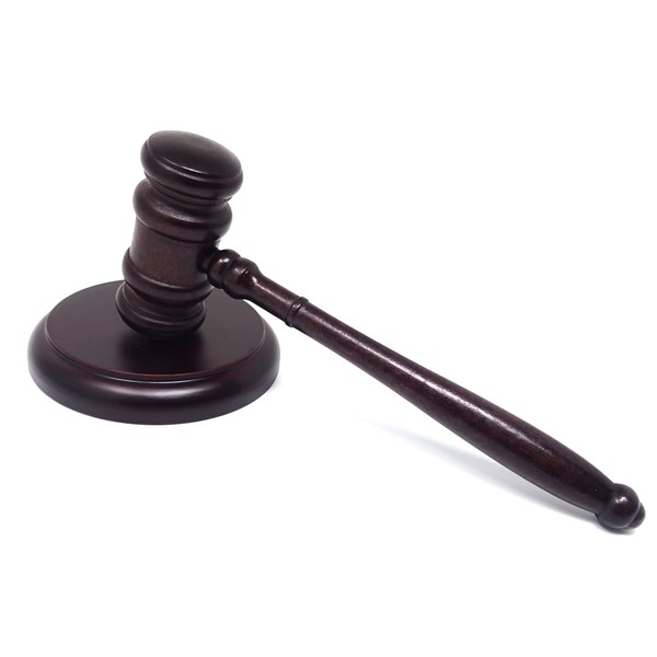 Honbay Wooden Gavel Block Set, Perfect for Judge Lawyer Auction