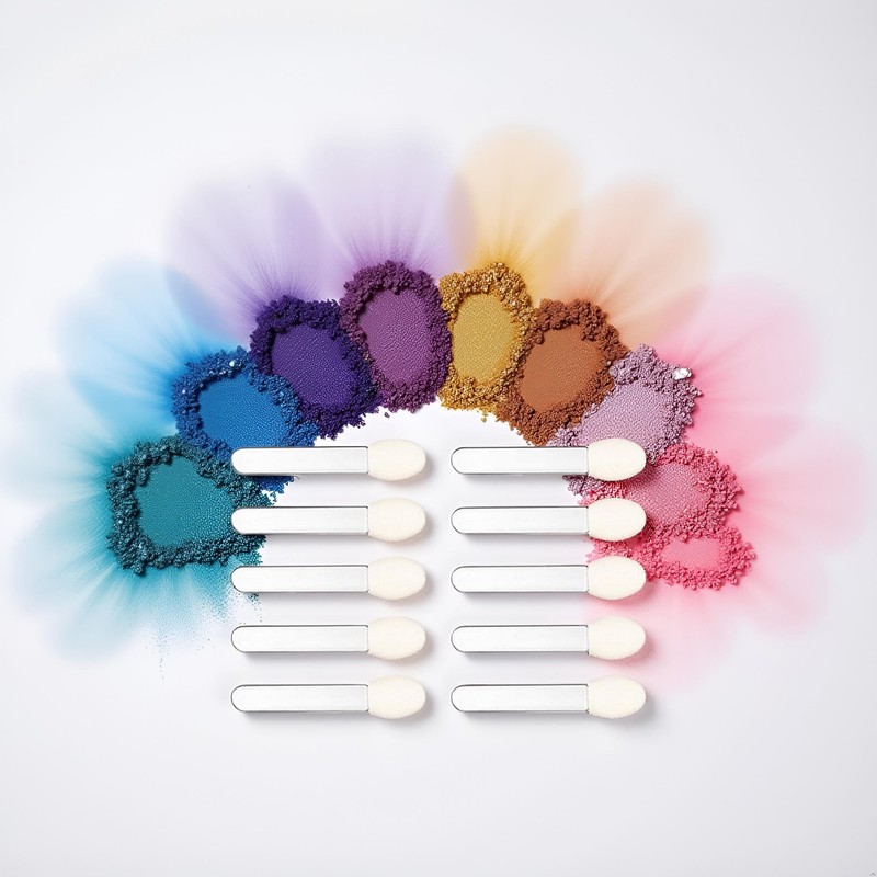 10 Pcs Eyeshadow Applicator Eyeshadow Brush Makeup Tools, Dual Sides