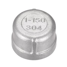sourcing map 304 Stainless Steel Pipe End Cap Fitting 1 NPT Female Thread Plug