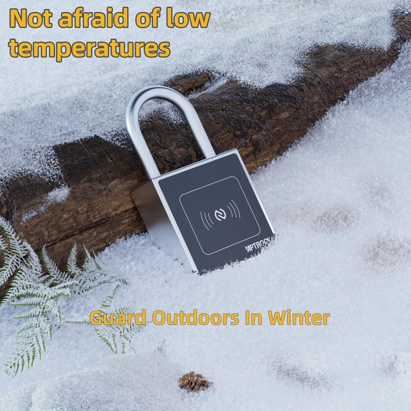 Battery Free Smart Padlock,Keyless Smart Lock, Electronic Lock,Smart Outdoor Lock,