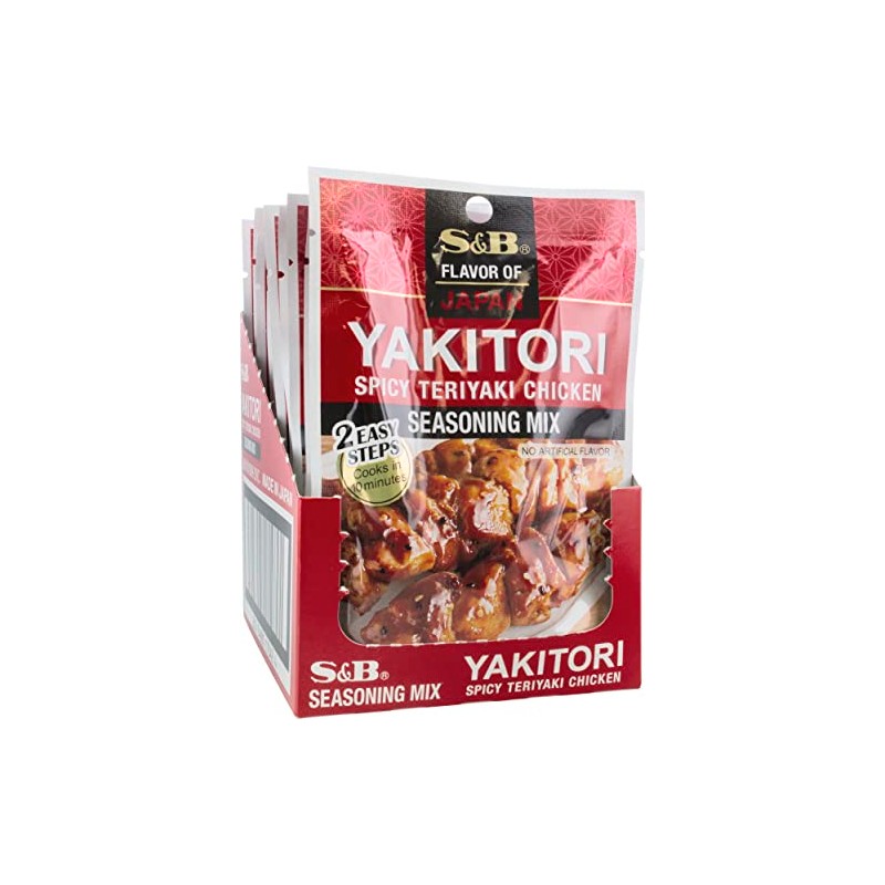 S & B Yakitori Spicy Teriyaki Chicken Seasoning Mix, No