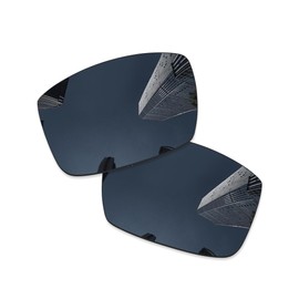 Combine8 4 Pairs Ploarized Replacement Lenses for Oakley Crankshaft OO9239 Sunglasses - Black + Silver Titanium + Ice Blue + Fire Red