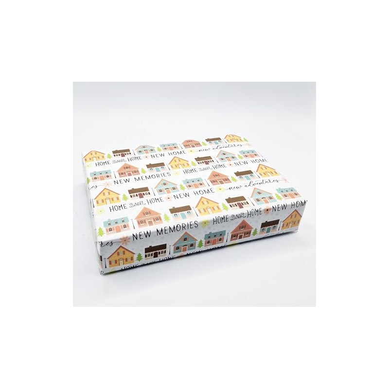 2 Sheets New Home New House Elegant Wrapping Paper Housewarming