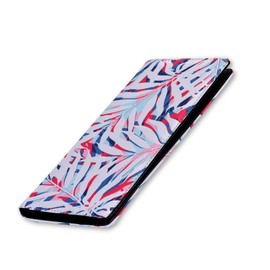 HUA ANGEL Ultra Slim Thin Women Wallet, RFID Blocking Credit Card Holder Bifold Long Purse Magnetic Buckle Ladies Billfold, Pink, Casual