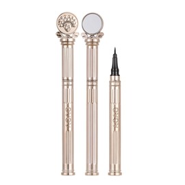 Qin Derdom Eyeliner Pen, Smudge Free Eyeliner, Creamy Touch Liner, Extra Fine Brush, Long Lasting Waterproof Smudge Resistant Eyeliner, Smooth Fast Drying, Real Black