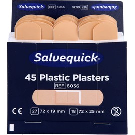 Pflasterstrips elastisch Salvequick, Inhalt : 27 St. 7,2 x 1,9 cm 18 St. 7,, Ausführung : wasserfest
