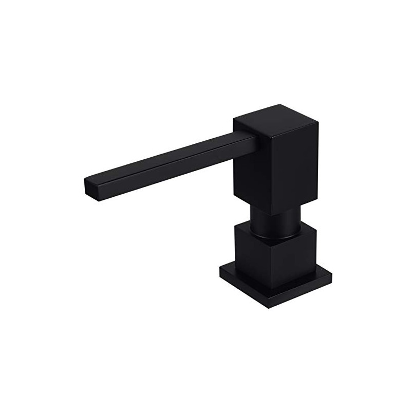 Sink Soap Dispenser for Kitchen Sink (Matte Black), All Brass