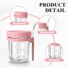JBESUHI 4 Pack 16 Oz Glass Overnight Oats Containers with