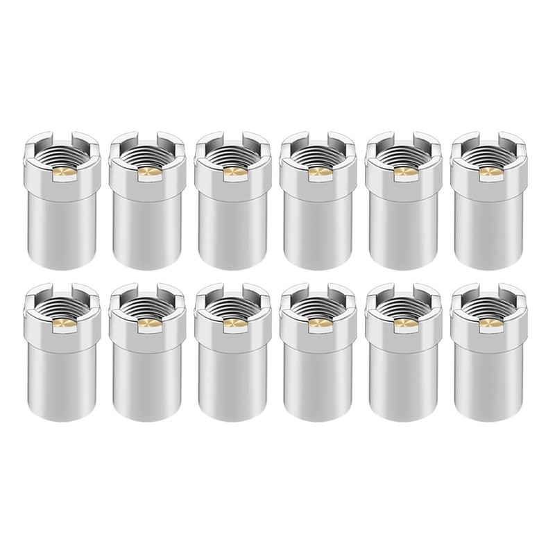 12Pcs Threaded Magnetic Adapter Brass Core Alloy Steel Shell Strong