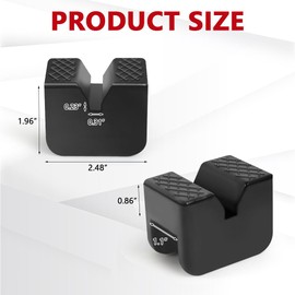 Ongfuwu 4PCS Car Jack Stand Pads, 3 Ton Rubber Jack Pad Adapter for Jack Stands, Universal Rubber Slotted Frame Rail Pinch Welds Protector, Heavy Duty Jack Pad Car Accessories