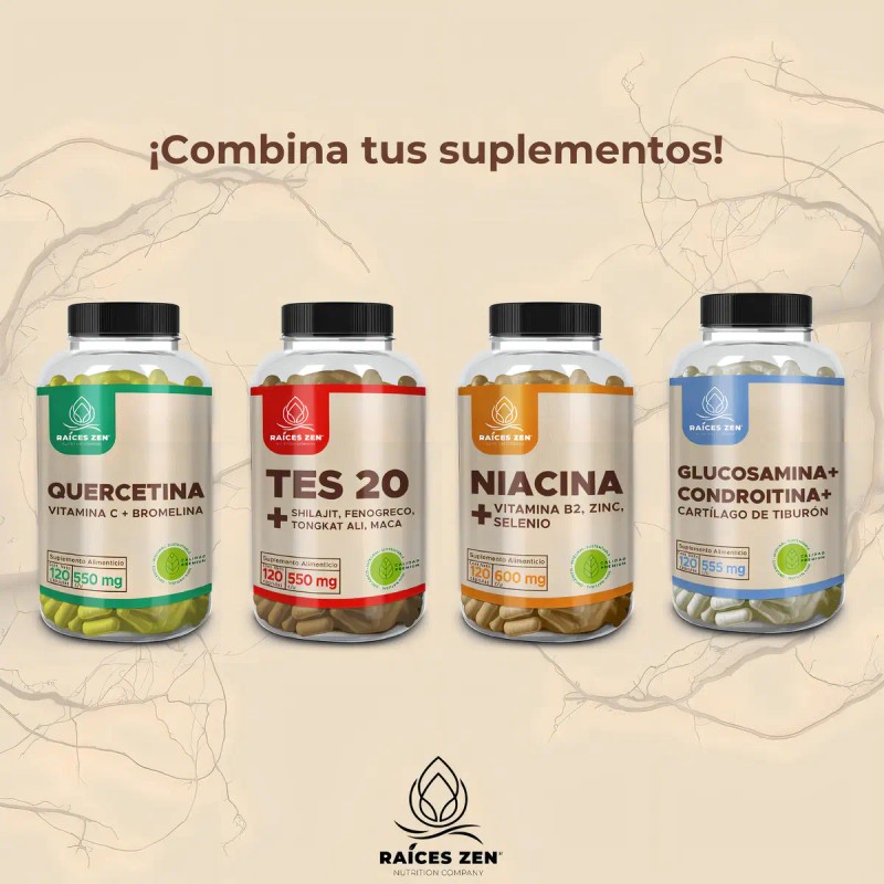Raices Zen Magnesio Complex Suplemento Citrato Glicinato Gluconato 120 Cápsulas