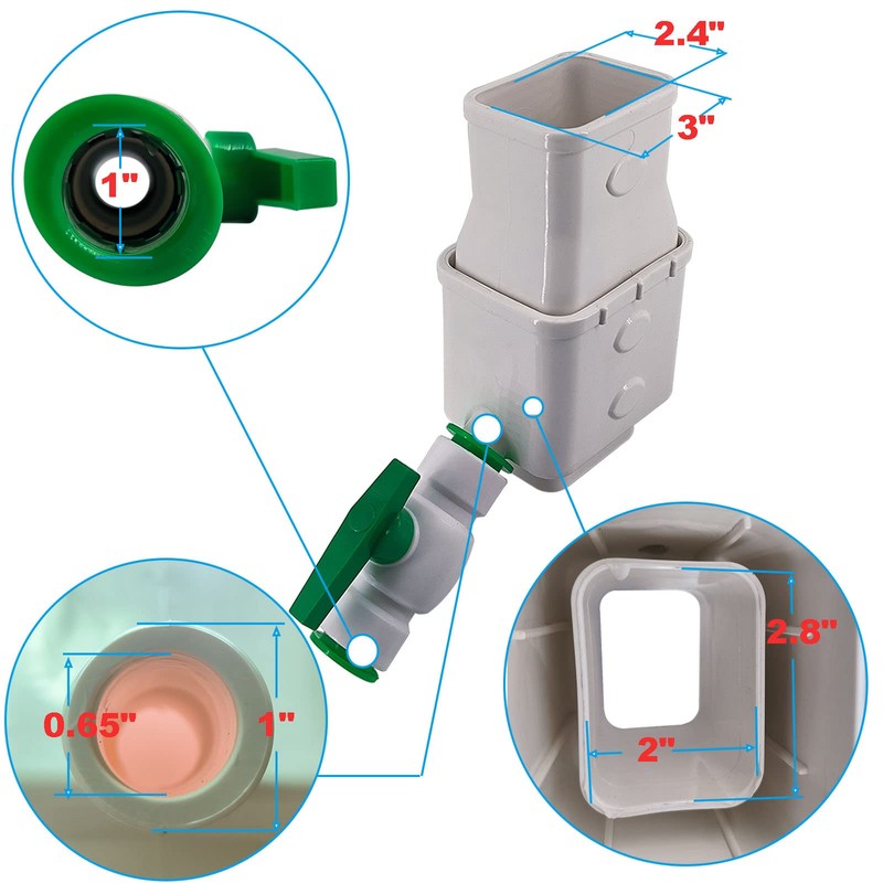 ASTAMOTOR Rainwater Collection System, Gutter Downspout Diverter Kit Rain Barrel