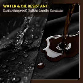 ROTANET Woodworking Apron for Men, Canvas Work Aprons Waterproof Heavy Duty with Tool Pockets Adjustable for Shop Carpenters Woodworkers Mechanic, Mens Gifts for Dad Workshop Wood Metal Working Black