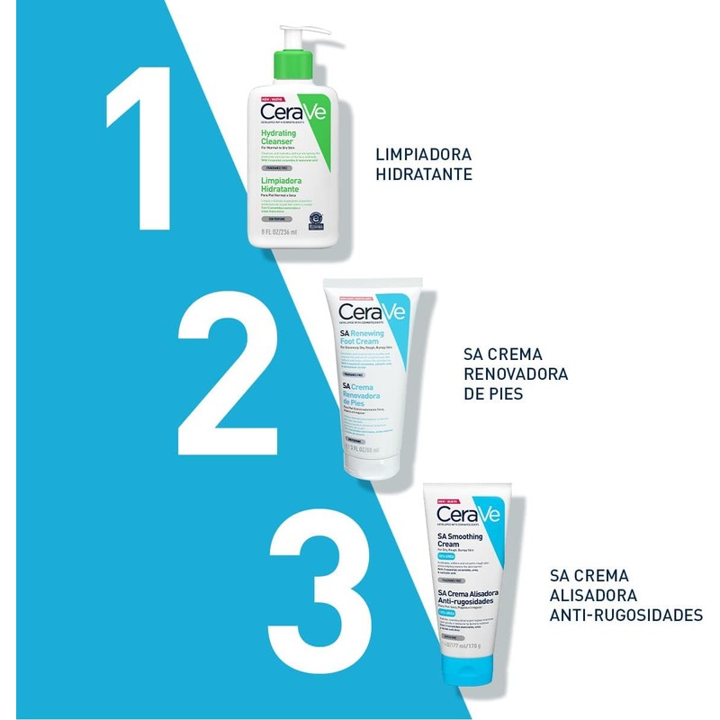 CeraVe Crema Renovadora e Hidratante de Pies con Ácido Salicílico
