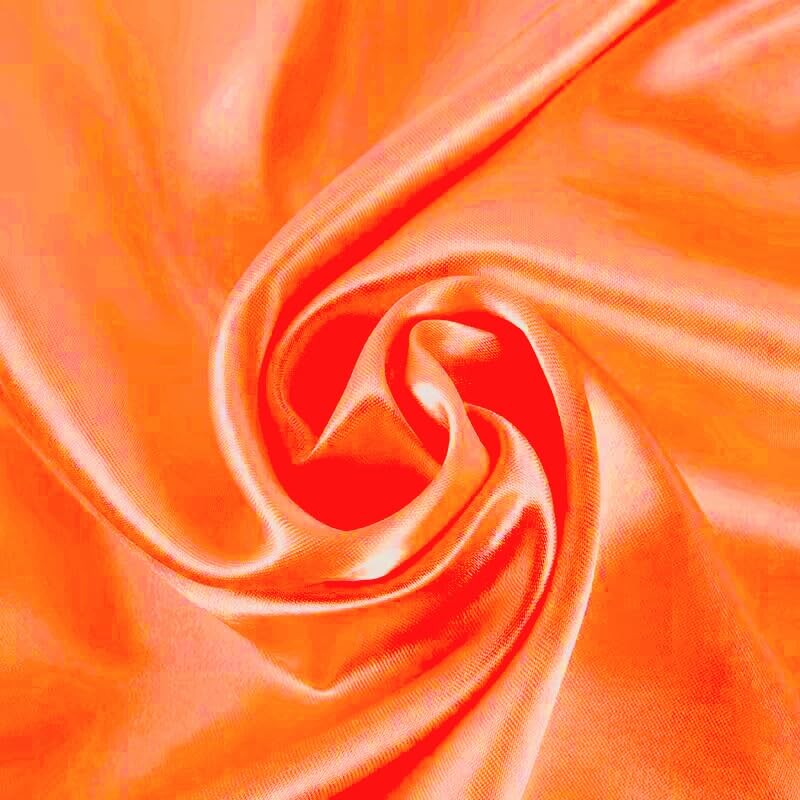 1 Piece of Orange Square Satin Scarf Wrap Neck Scarf