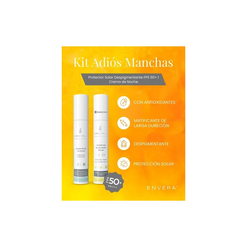 Envera Kit Adios Manchas Protector Fps 50 Crema De Noche