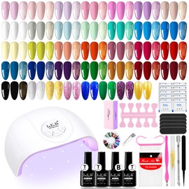 Gel Nail Polish Kit with UV Light, ARCWEISSO 36 Colors Gel Nail Polish Set with Base and Matte&Glossy Top Coat Soak Off All Season Nail Set Manicure Tools Gift for Women