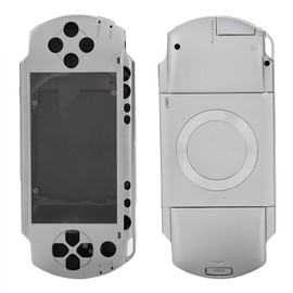 fasient Full Housing Case Cover Kit for PSP 1000, Case Cover Replacement Full Shell Housing Set with Buttons Kit for PSP 1000 Replacement Shell(Silver)