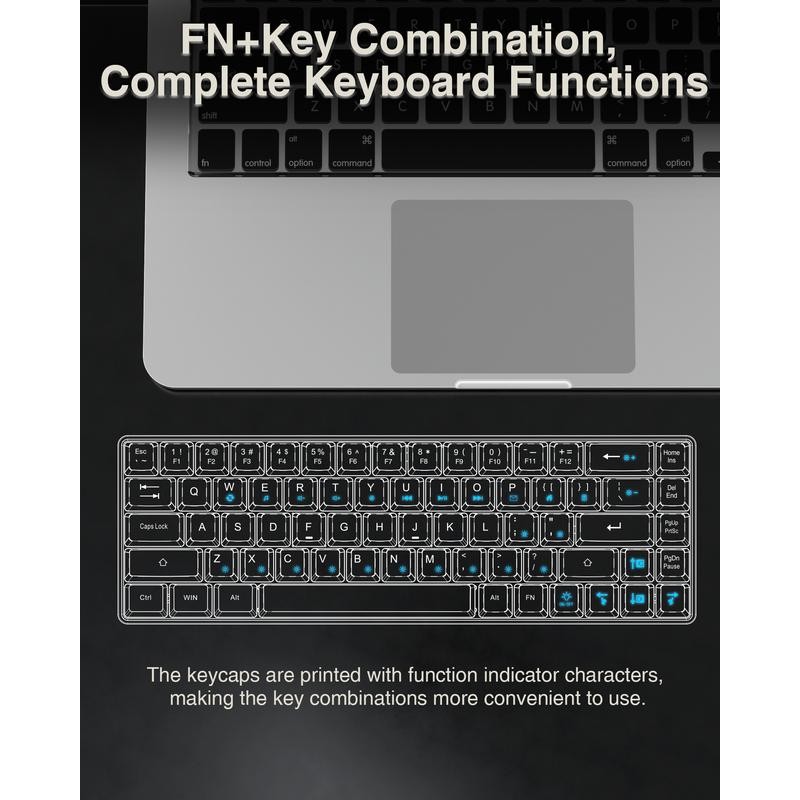 Solakaka SK968 60% Wired Gaming Keyboard,RGB Backlit,USB-C, Compact Mini Keyboard