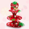 3 Tier Strawberry Themed Cupcake Stand Spring Cupcake Holder Berry