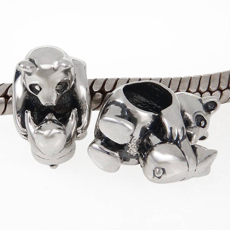 Panda Mother Son/Daughter Family Charm 925 Sterling Silver Animal Charm