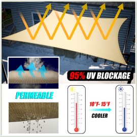 Amgo 12' x 12' x 17' Turquoise Right Triangle Sun Shade Sail Outdoor Canopy Awning UPF50+ AGTAPRT12, 95% UV Blockage, Water & Air Permeable, Commercial Standard Heavy Duty (We Make Custom Size)